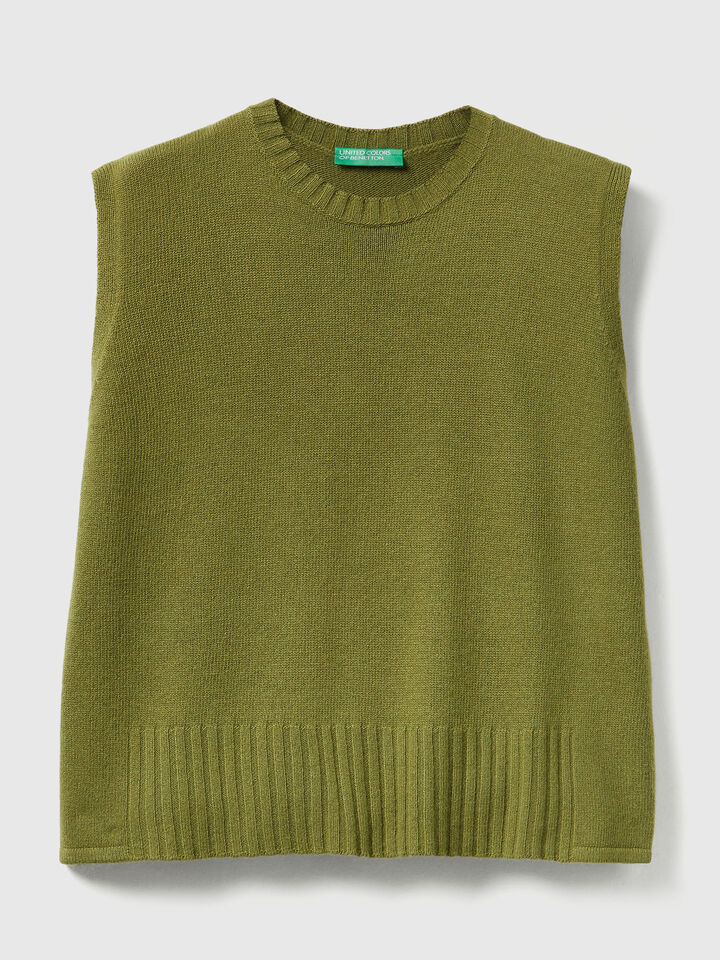 SLEEVELESS SWEATER Women image number 5
